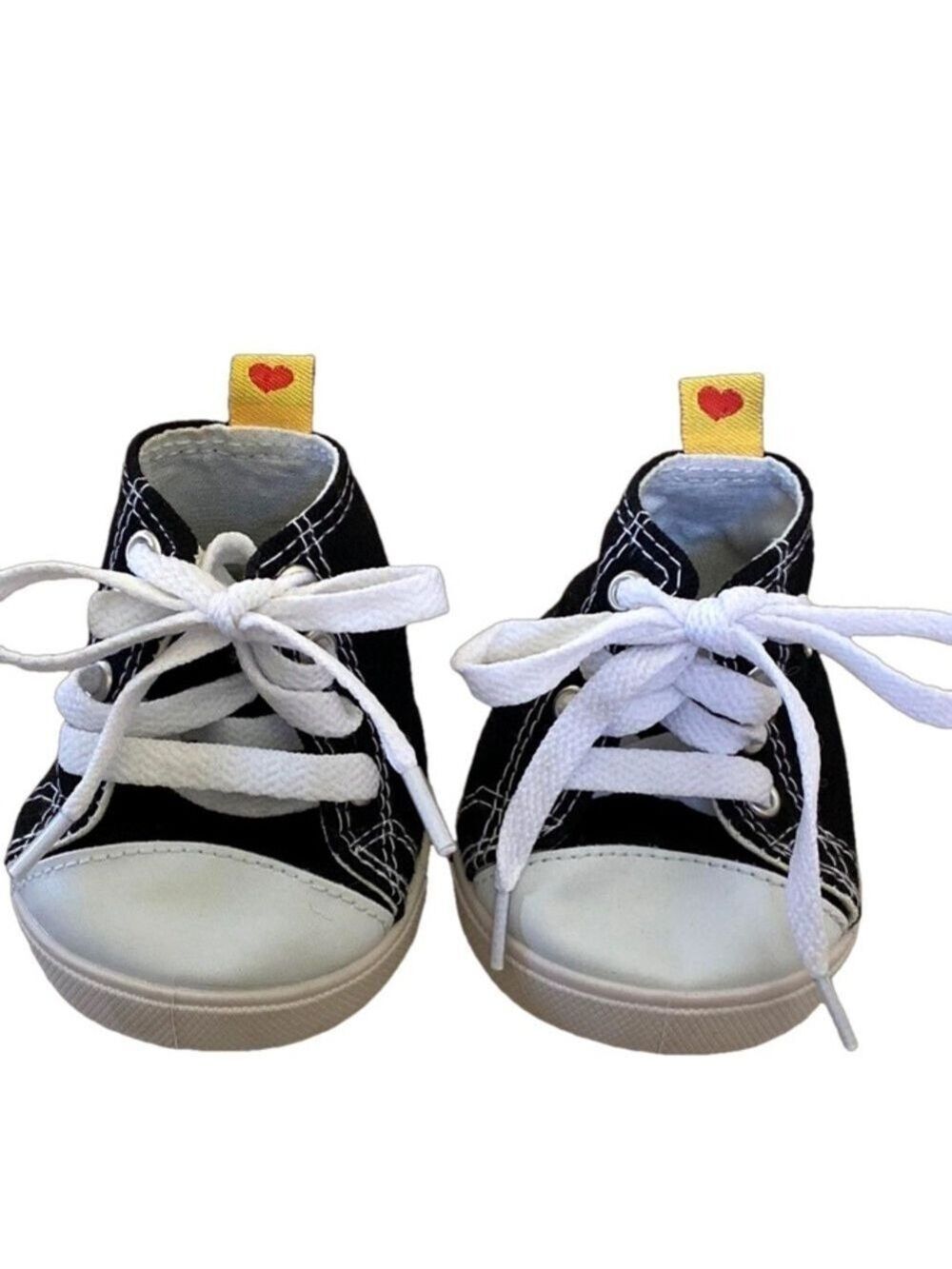 Build A Bear Shoes High Top Tennis Shoes Black and White OS